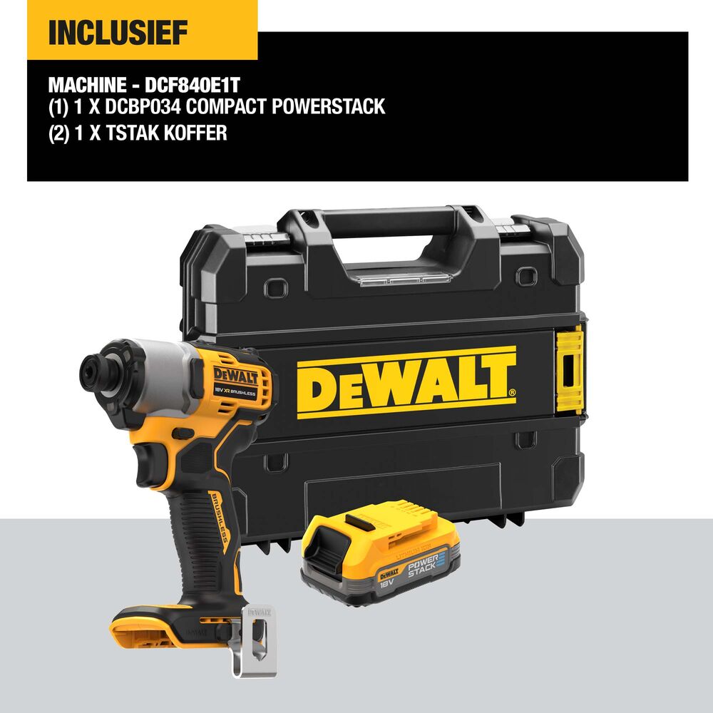 DEWALT UDARNI ODVIJAČ 18V 1/4" 1x1,7Ah PS 192Nm BEZ PUNJAČA