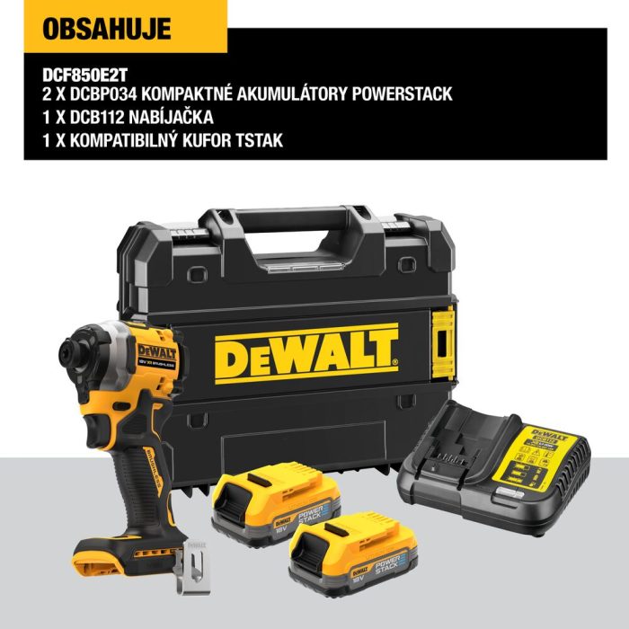 DEWALT UDARNI ODVIJAČ 18V 1/4" 2XPOWERSTACK 205Nm