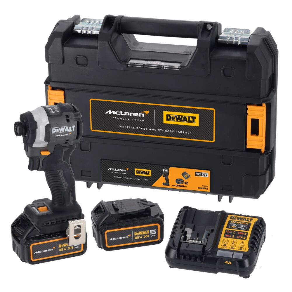 DEWALT MCLAREN UDARNI ODVIJAČ 18V 1/4" 2x5,0Ah 206Nm