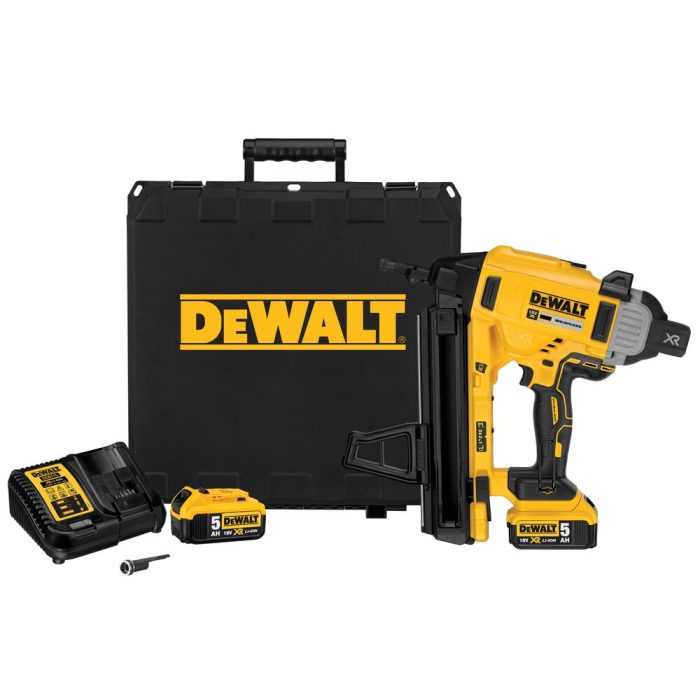 DEWALT PIŠTOLJ ZA ČAVLE METAL/BETON AKU 13-57 2x5,0Ah
