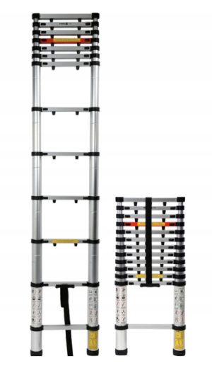 LJESTVE TELESKOPSKE 3,8 M (MAX) AL 13 STOPA MAX 150 kg 1,06m
